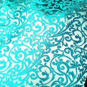 HUG THOSE CURVES! PRETTY CORSET Teal swirl pattern